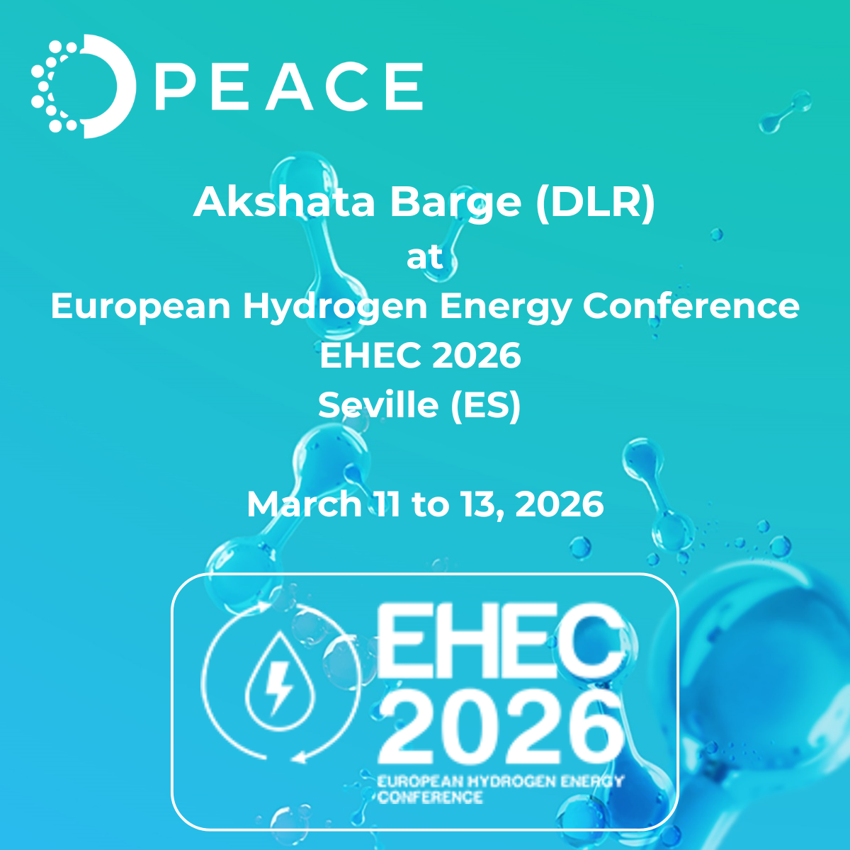 PEACE Project at European Hydrogen Energy Conference: Advancing Pressurized Alkaline Water Electrolysis Research